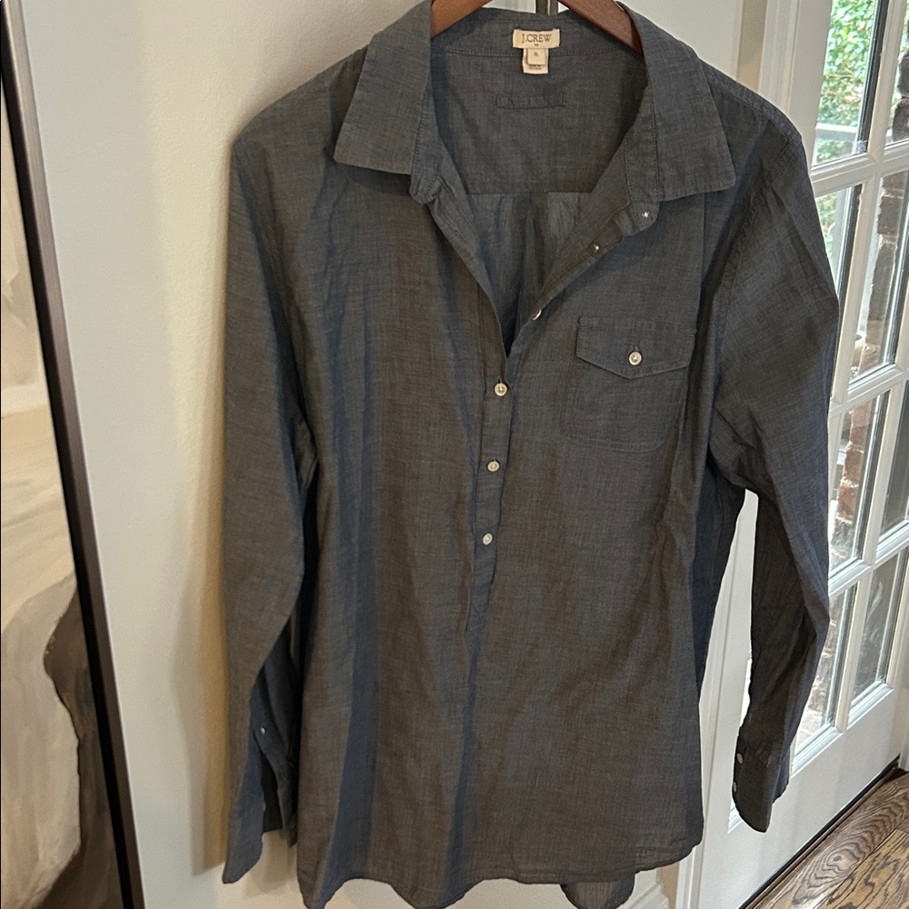 J. Crew Men's Blue Button Down Shirt